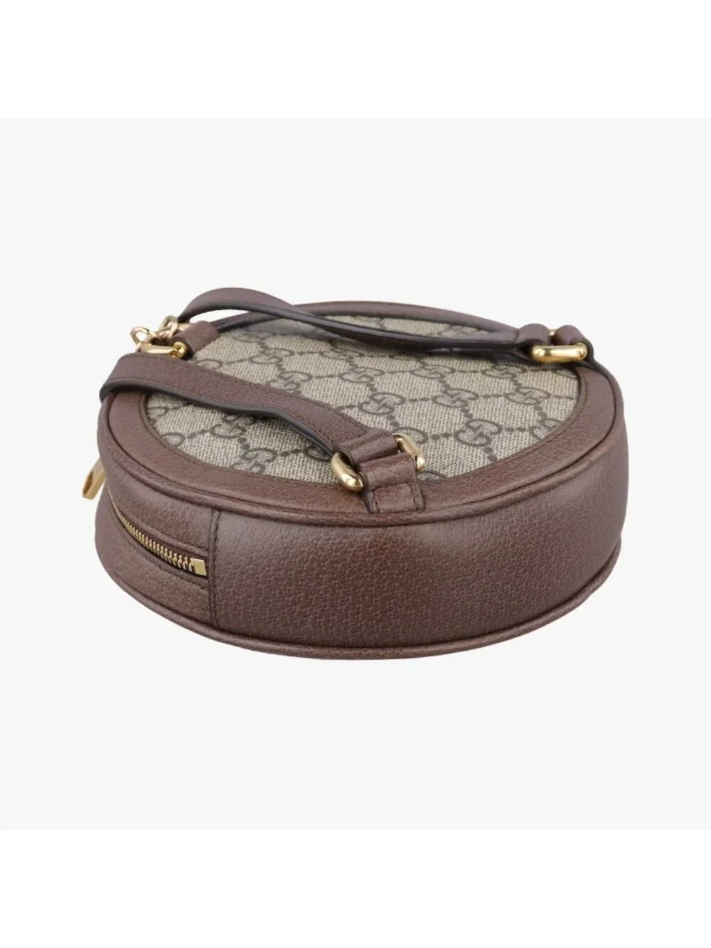Gucci Ophidia Brown Beige Multi Canvas Leather Backpack